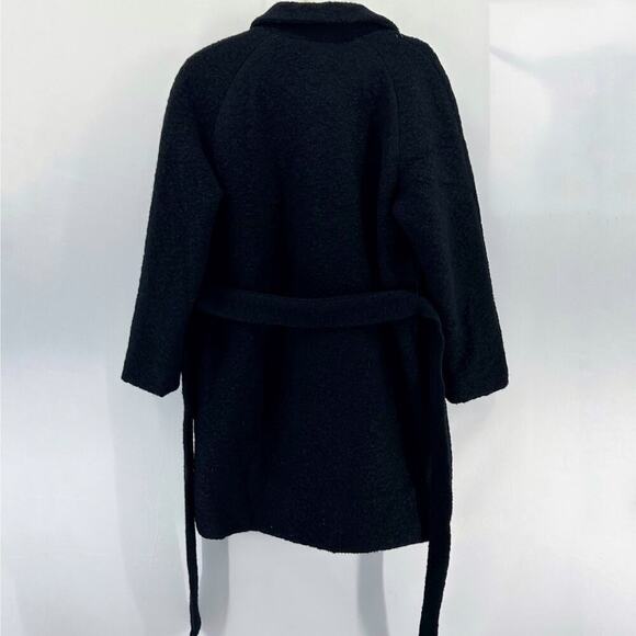 Ganni Fenn 1542 Coat Wool Blend Long Wrap Boucle Oversized Medium NWT - Picture 3 of 8